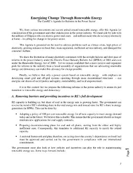 CentRE agenda for power reforms.cdr