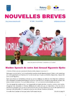 Les Nouvelles Breves 2309 - Maiden speech - Arnaud Djoko_Neat