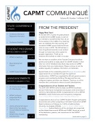 CAPMT Communiqué Winter 2015