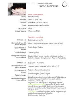 Curriculum Vitae Serena Costantino