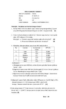 SOAL ULANGAN XII MIPA 3