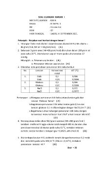 ULANGAN HARIAN I XII IPA 5