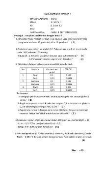 SOAL ULANGAN XII MIPA 1