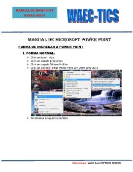 MANUAL DE MICROSOFT POWER POINT WAEC