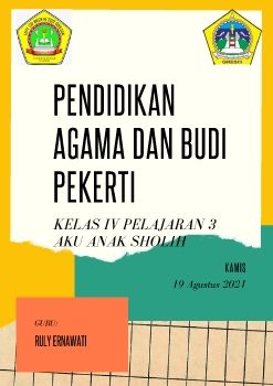 PENDIDIKAN AGAMA DAN BUDI PEKERTi
