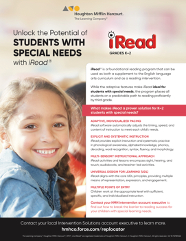 iRead SPED Generic Flyer