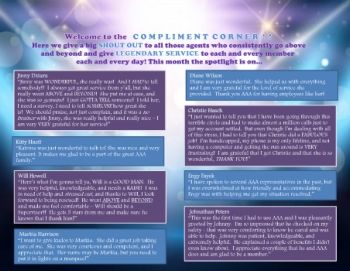 COMPLIMENT CORNER