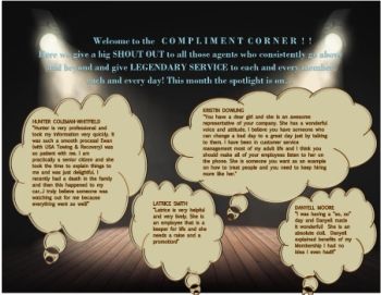 COMPLIMENT CORNER SEPTEMBER EDITION