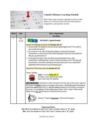 semester schedule comstd-2_ft 2_41638_41639