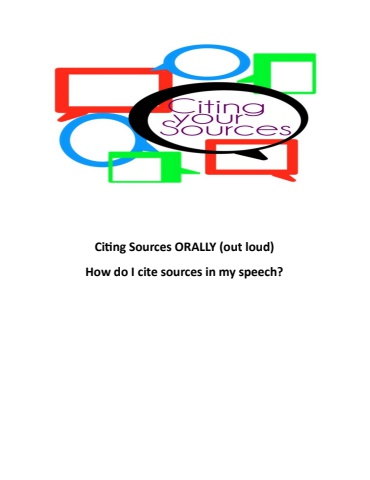 citing sources orally (out loud)