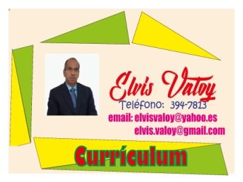 Curriculum Elvis Valoy Este sí  (última)(junio 19 2018)