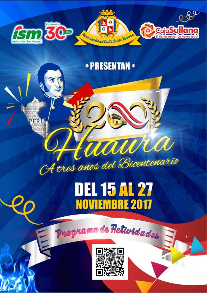 PROGRAMA DE ACTIVIDADES DEL 197 ANIVERSARIO DE HUAURA