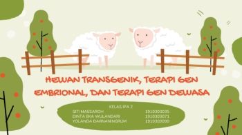 K12_HEWAN TRANSGENIK, TERAPI GEN EMBRIONAL& TERAPI GEN DEWASA_IPA B