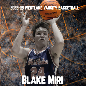 2022-23 Westlake Varsity Basketball Memory Book for Blake Miri