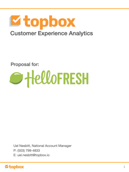 Proposal for HelloFresh 20190117 - Final