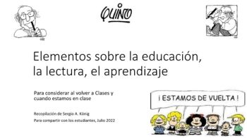 Elementos sobre la educación, la lectura, el aprendizaje