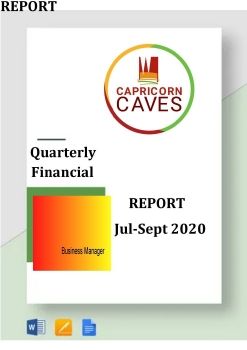 Quarterly Financial Report 2020