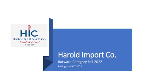 HIC Barware Presentation September 2022