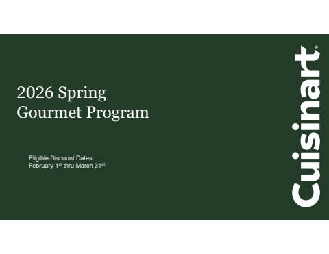 2026 spring gourmet program
