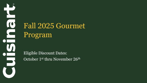 cuisinart fall 2025 gourmet program