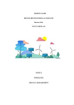BAHAN AJAR ENERGI ALTERNATIF KELAS X