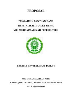 PROPOSAL PEMBANGUNAN TOILET MTS MUH PEPE 