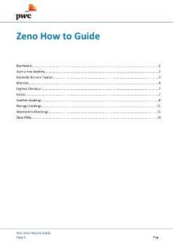 PwC Zeno How to Guide