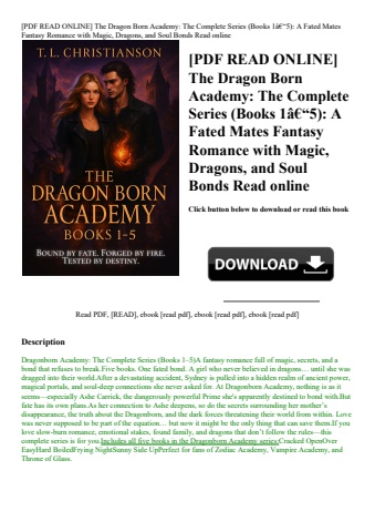 [pdf read online] the dragon born academy the complete series (books 1ã¢â€â“5) a fated mates fantasy