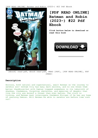 [pdf read online] batman and robin (2023-) #22 pdf ebook