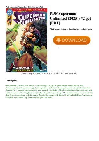 pdf superman unlimited (2025-) #2 get [pdf]