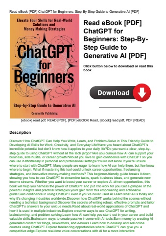read ebook [pdf] chatgpt for beginners step-by-step guide to generative ai [pdf]