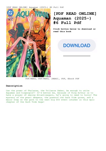 [pdf read online] aquaman (2025-) #6 full pdf