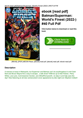 ebook [read pdf] batmansuperman world's finest (2022-) #40 full pdf