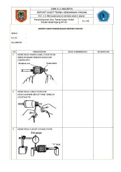 Reportsheet sistem starter