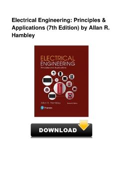 Electrical Engineering: Principles & Applications (7th Edition) by Allan R. Hambley