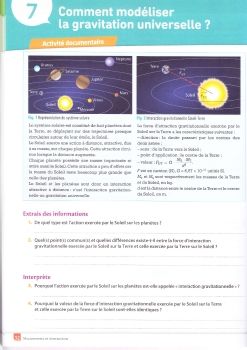 Activités sur la gravitation universelle