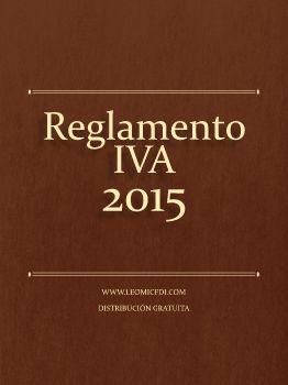 REGLAMENTO IVA 2015