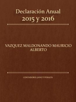 Declaración Anual Mauricio 2015 y 2016