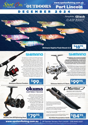 Spot On Fishing & Outdoors Port Lincoln Catalogue - Christmas 2024