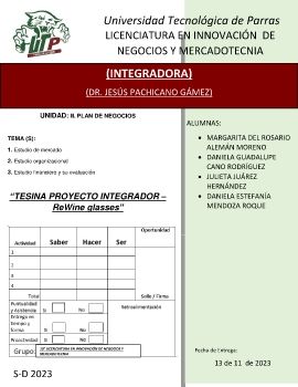 TESINA COMPLETA PROYECTO INTEGRADOR REWINE GLASSES DECIMO CUATRIMESTRE