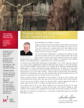 The Annual Collection Newsletter - Catholic Church of Montreal - Volume 3, Number 1, February.indd