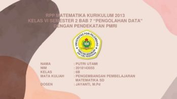 MATERI MATEMATIKA KELAS 6 SD PENGOLAHAN DATA DENGAN PENDEKATAN PMRI