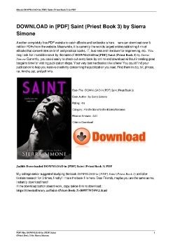 DOWNLOAD in [PDF] Saint (Priest Book 3) by Sierra Simone