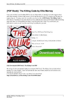 [PDF Book]- The Killing Code by Ellie Marney