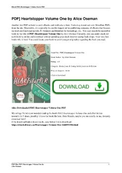 PDF] Heartstopper Volume One by Alice Oseman