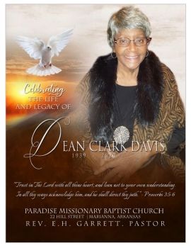 Dean Davis Obituary eBrochure