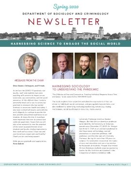 UA SOCI & CRIM SPRING 2020 NEWSLETTER