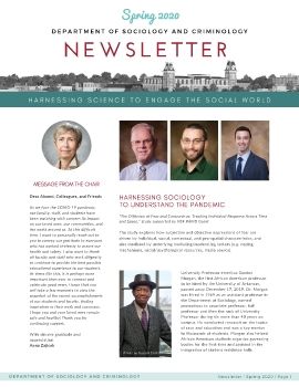 UA SOCI & CRIM SPRING 2020 NEWSLETTER