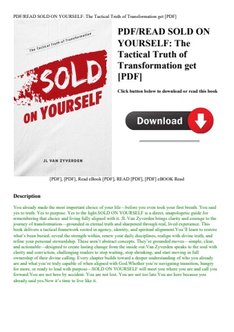 pdfread sold on yourself the tactical truth of transformation get [pdf]