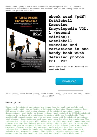 ebook read [pdf] kettlebell exercise encyclopedia vol